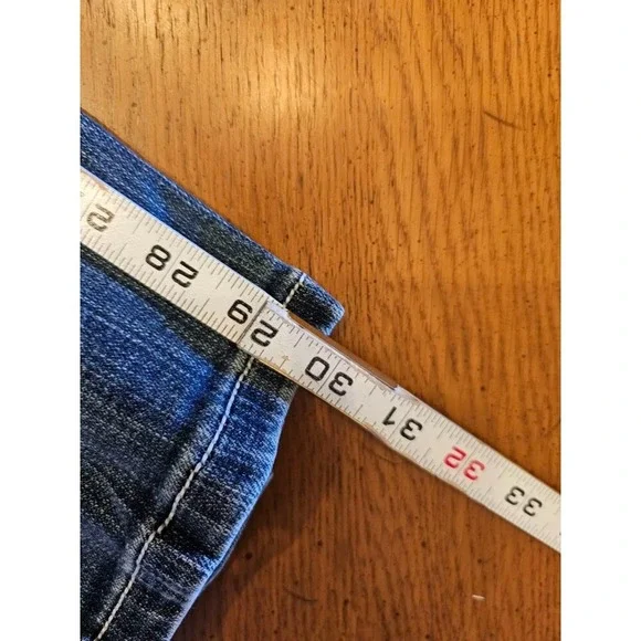 LA Idol Jeans Womans 3 blue bootcut embroidered pockets bling - Picture 6 of 9